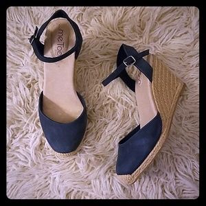 Ankle strap wedges